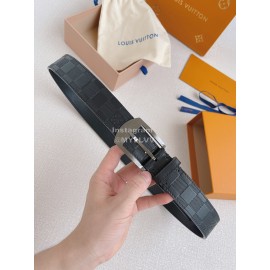 Lv Damier Infini Calf Leather Gun Color Pin Buckle 35mm Belts