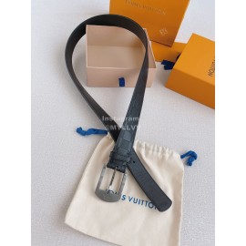 Lv Damier Infini Calf Leather Gun Color Pin Buckle 35mm Belts