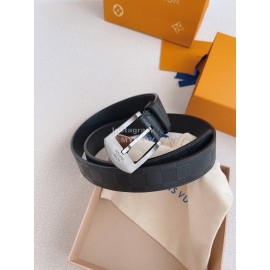 Lv Damier Infini Calf Leather Gun Color Pin Buckle 35mm Belts