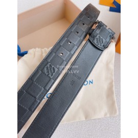 Lv Damier Infini Calf Leather Gun Color Pin Buckle 35mm Belts