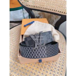 Lv Damier Canvas Calf Leather Letter Buckle 35mm Belts