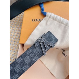 Lv Damier Canvas Calf Leather Letter Buckle 35mm Belts