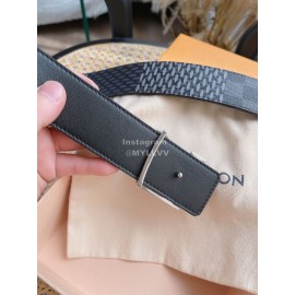 Lv Damier Canvas Calf Leather Letter Buckle 35mm Belts