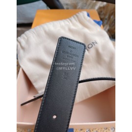 Lv Damier Canvas Calf Leather Letter Buckle 35mm Belts