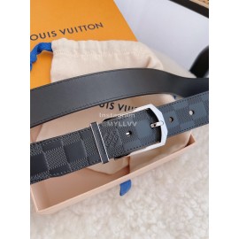 Lv Damier Canvas Calf Leather Pin Buckle 35mm Belts