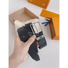 Lv Soft Double Side Calf Leather Silver Pin Buckle 35mm Belts 