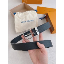 Lv Soft Double Side Calf Leather Silver Pin Buckle 35mm Belts 
