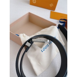 Lv Soft Double Side Calf Leather Silver Pin Buckle 35mm Belts 