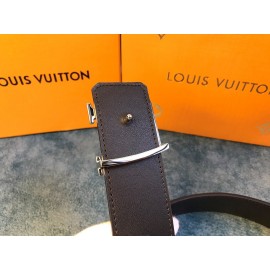 Lv Monogram Canvas Calf Leather Silver Letter Buckle 40mm Belts 