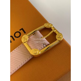 Lv Fashion Leather Malletier Gold Pin Buckle 25mm Belts Pink