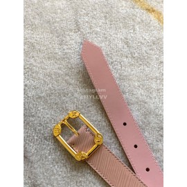 Lv Fashion Leather Malletier Gold Pin Buckle 25mm Belts Pink