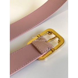 Lv Fashion Leather Malletier Gold Pin Buckle 25mm Belts Pink