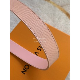 Lv Fashion Leather Malletier Gold Pin Buckle 25mm Belts Pink
