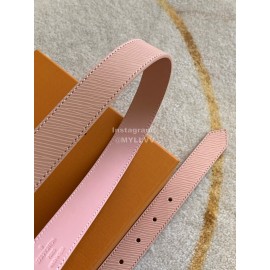Lv Fashion Leather Malletier Silver Pin Buckle 25mm Belts Pink