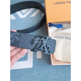 Lv Fashion Printed Leather Black Letter Buckle 40mm Belts