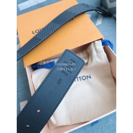 Lv Fashion Printed Leather Black Letter Buckle 40mm Belts