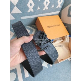 Lv Fashion Printed Leather Black Letter Buckle 40mm Belts