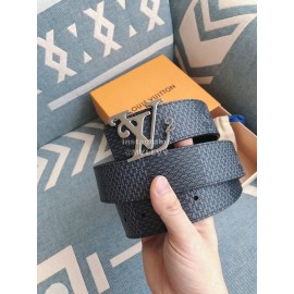 Lv Fashion Printed Leather Silver Letter Buckle 40mm Belts