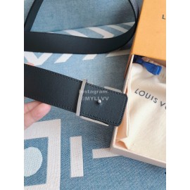 Lv Fashion Printed Leather Silver Letter Buckle 40mm Belts