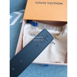 Lv Fashion Printed Leather Silver Letter Buckle 40mm Belts