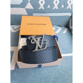 Lv Fashion Printed Leather Silver Letter Buckle 40mm Belts