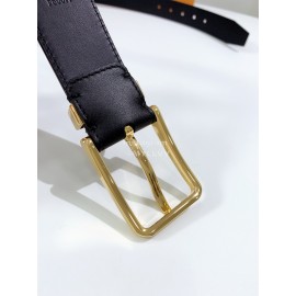 Lv Taurillon Calf Leather Gold Pin Buckle 35mm Belts For Men