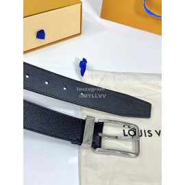 Lv Fashion Calf Leather Silver Pure Copper Pin Buckle 35mm Belts 