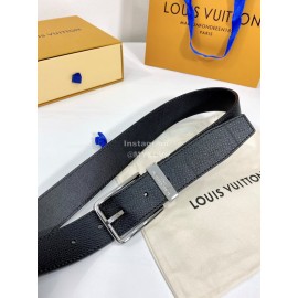 Lv Fashion Calf Leather Silver Pure Copper Pin Buckle 35mm Belts 