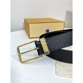 Lv Fashion Calf Leather Gold Pure Copper Pin Buckle 35mm Belts 