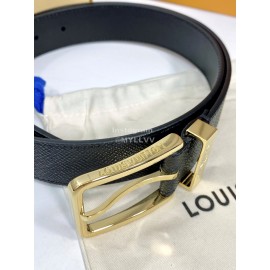 Lv Fashion Calf Leather Gold Pure Copper Pin Buckle 35mm Belts 