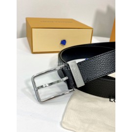 Lv New Calf Leather Silver Pure Copper Pin Buckle 35mm Belts 