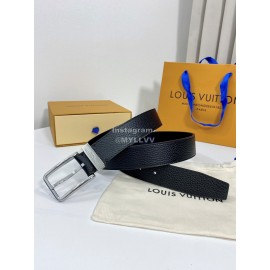 Lv New Calf Leather Silver Pure Copper Pin Buckle 35mm Belts 