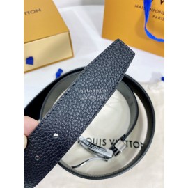 Lv New Calf Leather Silver Pure Copper Pin Buckle 35mm Belts 