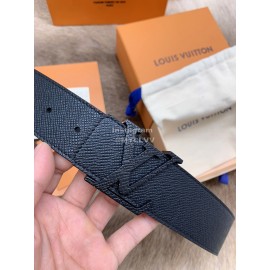 Lv New Calf Leather Black Letter Buckle 40mm Belts For Men