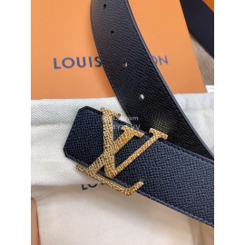 Lv New Calf Leather Gold Letter Buckle 40mm Belts For Men