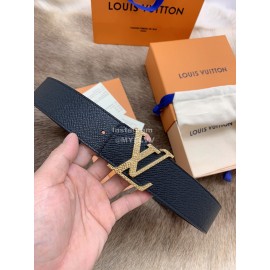 Lv New Calf Leather Gold Letter Buckle 40mm Belts For Men