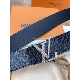 Lv New Calf Leather Silver Letter Buckle 40mm Belts For Men