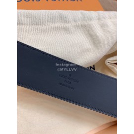 Lv New Calf Leather Silver Letter Buckle 40mm Belts For Men