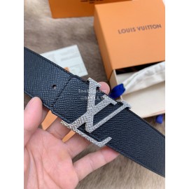 Lv New Calf Leather Silver Letter Buckle 40mm Belts For Men
