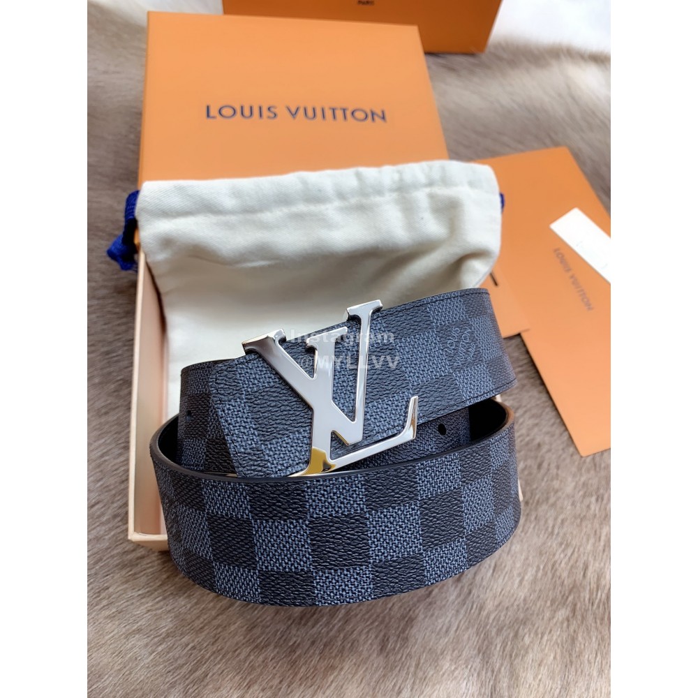 Lv Damier Canvas Leather Letter Buckle 40mm Belts For Men