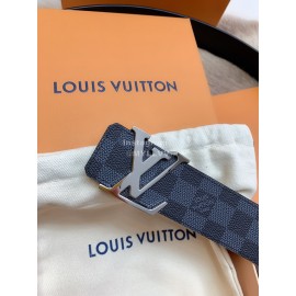 Lv Damier Canvas Leather Letter Buckle 40mm Belts For Men