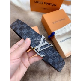 Lv Damier Canvas Leather Letter Buckle 40mm Belts For Men