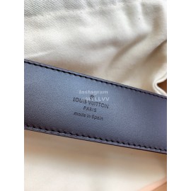 Lv Damier Canvas Leather Letter Buckle 40mm Belts For Men Brown