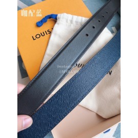 Lv Fashion Black Leather Gold Pin Buckle 35mm Belts For Men