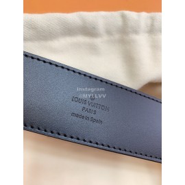 Lv Damier Canvas Leather Silver Letter Buckle 40mm Belts For Men