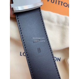 Lv Damier Canvas Leather Silver Letter Buckle 40mm Belts For Men