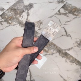 Lv Damier Canvas Leather 35mm Belts Black