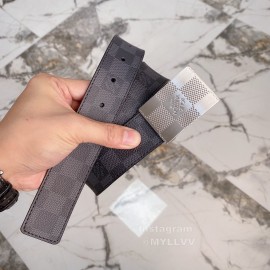 Lv Damier Canvas Leather 35mm Belts Black