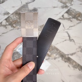 Lv Damier Canvas Leather 35mm Belts Black
