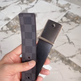 Lv Damier Canvas Leather 35mm Belts Black